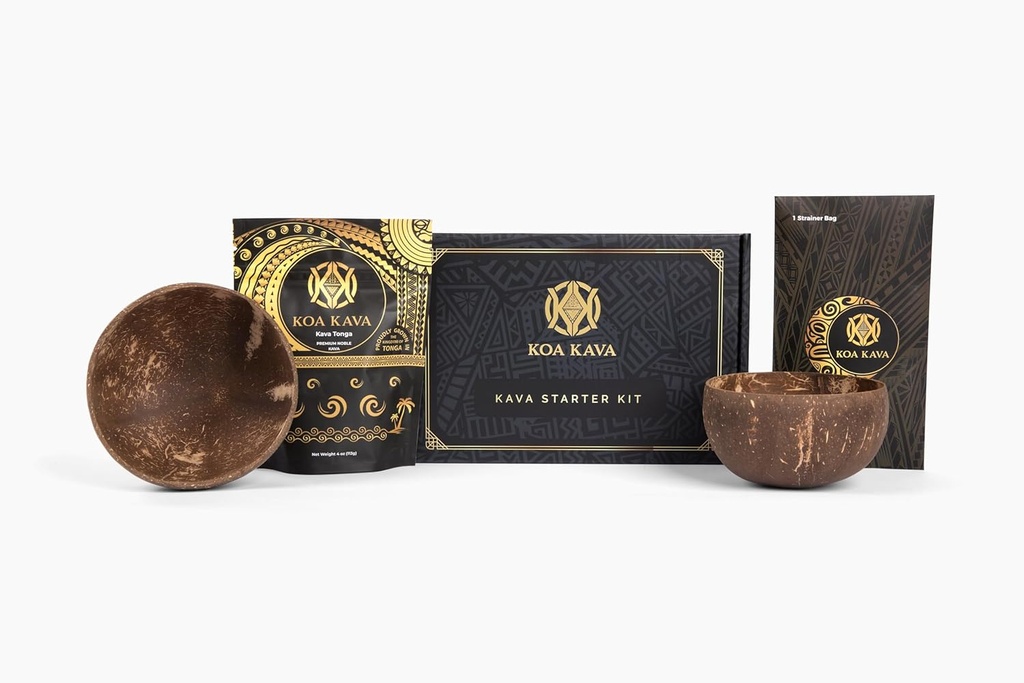 Koa Kava Tea Starter Kit - Alt du trenger for å komme i gang med å gjøre Kava Root og føle sant Kava Kava Relaxation