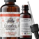 Likorice tinktur, organisk lakriseekstrakt (Glycyrhiza glabra) tørket rot, herbal Supplement, ikke-GMO i kaldtpresset organisk grønnsaker glyserin 2 oz, 670 mg