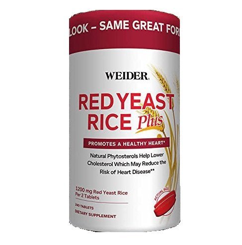 Weider Red Yeast Rice Plus med Phytosterols 1200 mg per 2 tabletter - 240 tabletter