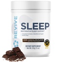 Revive MD Sleep Support Supplement for voksne, mørk sjokolade - sovesupplement med magnesium (Glycinate), Inositol, Glycine & L-Theanine - fremmer avslapning og søvn helse (30 serveringer)