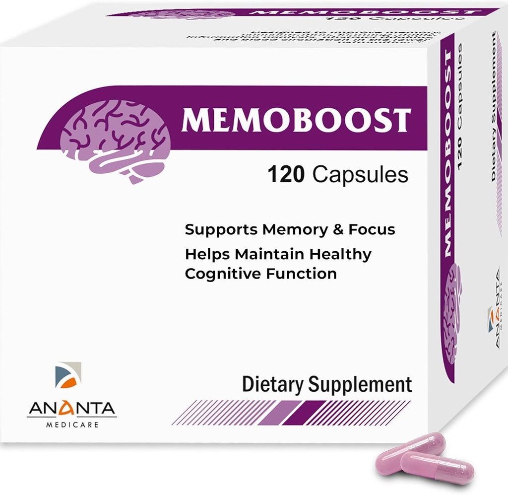 MEMOBOOST Ananta Medicare – Herbal kosttilskudd (120 kapsler)