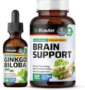 BIO KRAUTER Ginkgo Biloba Tinkture 2 Fl. Oz. & Brain Support 100 kapsler
