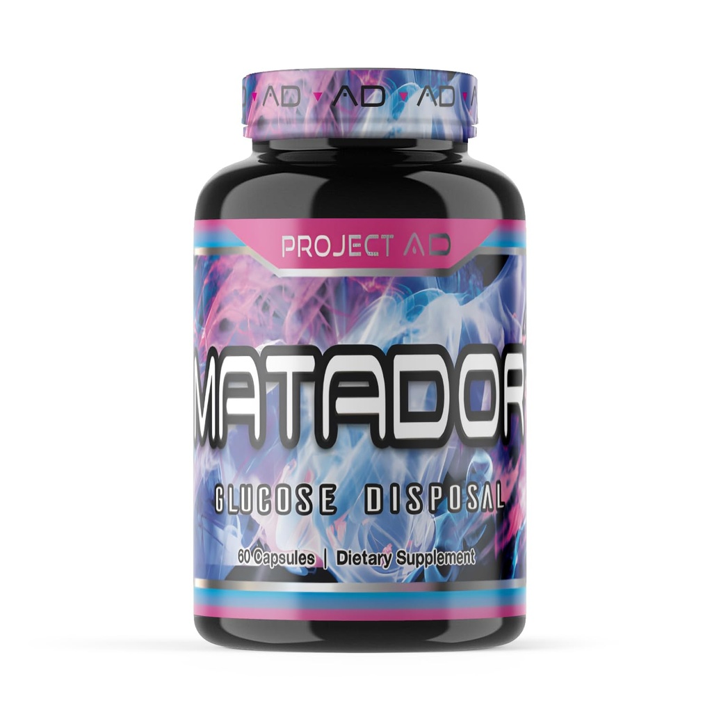 Prosjekt AD Matador Muscle Builder forbedrer muskelpumper og fremmer muskelvekst og energi (60 kapsler)