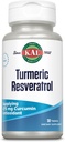 KAL Turmeric Resveratrol Supplement, Antioksidant støtte, Tilbyr 475 mg Turmeric Curcumin, hjerte helse og felles helse støtte, rask disintegrasjon, 60-dagers garanti, 30 serveringer, 30 tabletter
