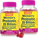 Vel Ja 25 milliarder probiotika for kvinner Cranberry og D-Mannose Gummies (2 pakke) - Vaginal og Gut Helse, Digestiv støtte og Feminine Helse - Kvinner Probiotiske med 12 Strains - 60 Gummies