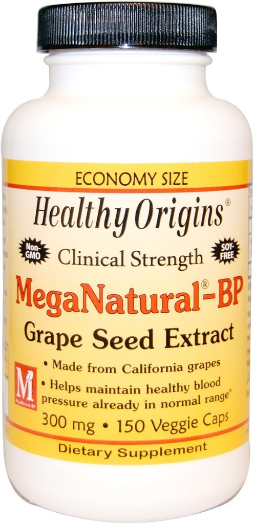 Sunn Origins Mega Natural-BP Grape frø ekstrakt - 300 mg - 150 kapsler