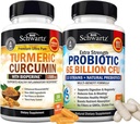 65 milliarder CFU daglig probiotiske Supplement (1 måned forsyning) Plus gurkemeie curcumin med svart pepper ekstrakt 1500 mg kompleks (trial størrelse)