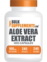 BulkSupplements.com Aloe Vera Capsules - Aloe Vera Extract, Aloe Vera Supplement - Herbal Supplement, Glutenfri, 1 Kapsel per Serving, 240 Veg Kapsler (Pack of 1)