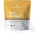 Sprout Living Epic Protein, Plant Basert Protein & Superfoods Powder, Vanilla Lucuma pulver | 20 gram organisk protein pulver, Vegansk, Ikke-GMO, Glutenfri, Lav Sukker (5 pund, 60 serveringer)