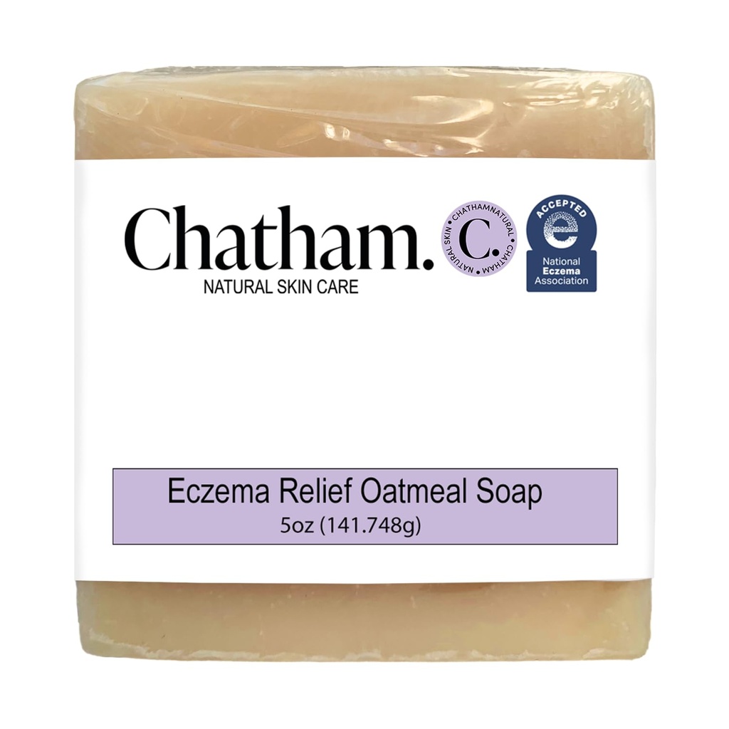 Chatham Naturlig hudpleie Ekzema Relief Havregryn Soap, Sotende havregryn badekar, behandling for eksem rosacea, psoriasis