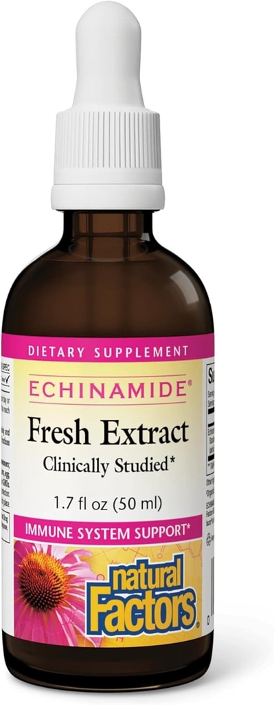 Naturlige faktorer - Echinamide Echinacea ferske urter ekstrakt, immunsystem støtte, 30 serveringer (1.7 oz)