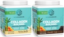 Sjokolade & vanilla Vegan Collage Protein Powder Set | Bundle & Save | Plant Basert Collage Booster | Ikke-GMO Ingen tilsatt sukker Soja eller Dairy (20 Serverer sjokolade, 20 Serverer Vanilla)