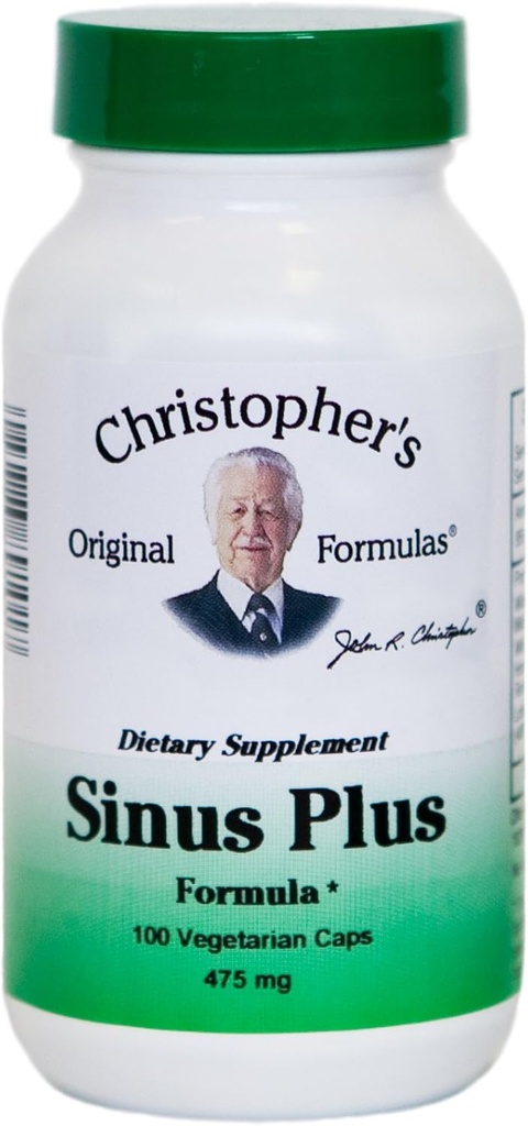 Christophers opprinnelige formler Sinus Plus, Sinus støttekapsler, hele urtesynergistisk blanding, 100 greve