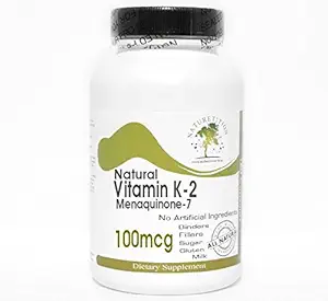Naturlig vitamin K-2 100mcg Menaquinon-7 ~ 200 kapsler - Ingen tilsetningsmidler ~ Naturlige kosttilskudd