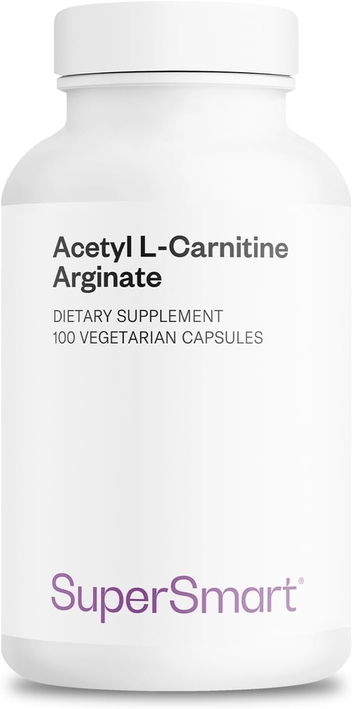 Supersmart - Acetyl L karnitine Arginate 1000 mg per dag - Aminosyrer - Populære Brain Supplement ikke-GMO & Glutenfri - 120 Vegetariske kapsler