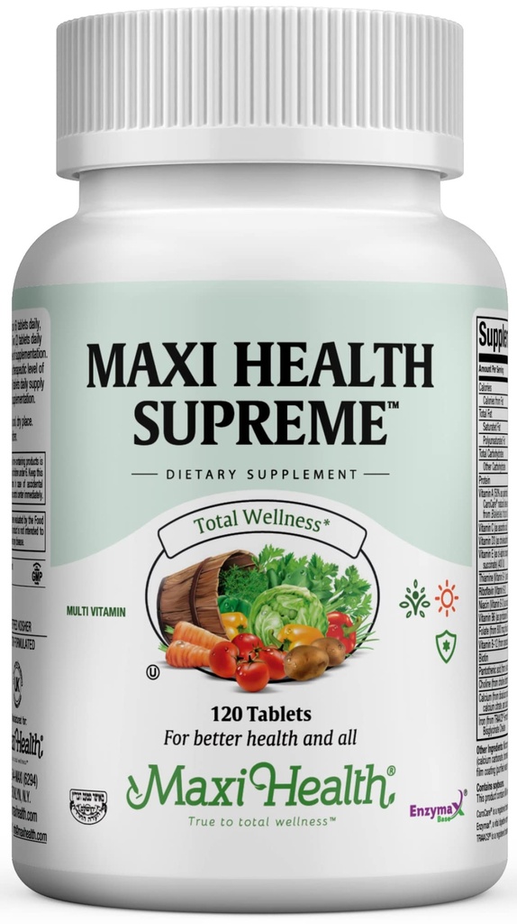 Multivitamin for menn og kvinner – Høy styrke daglig multi med mineraler, coQ10 og antioksidanter – energi, immunstøtte, bein, hjerte og velvære – vitamin A, C, D, E, B12, B6 & Biotin 120 tabletter