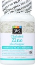 365 av hele matmarkedet, Chelated Zinc pluss kobber, 60 ct