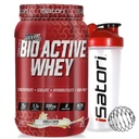 iSatori Bio-Active Whey Protein Powder - Vanilla Swirl (30 Serveringer) & iSatori Classic Blender Flaske (Hold flaske med rød topp)
