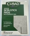 Curad Non-Stick Pads, 3 tommer X 4 tommer 10 greve