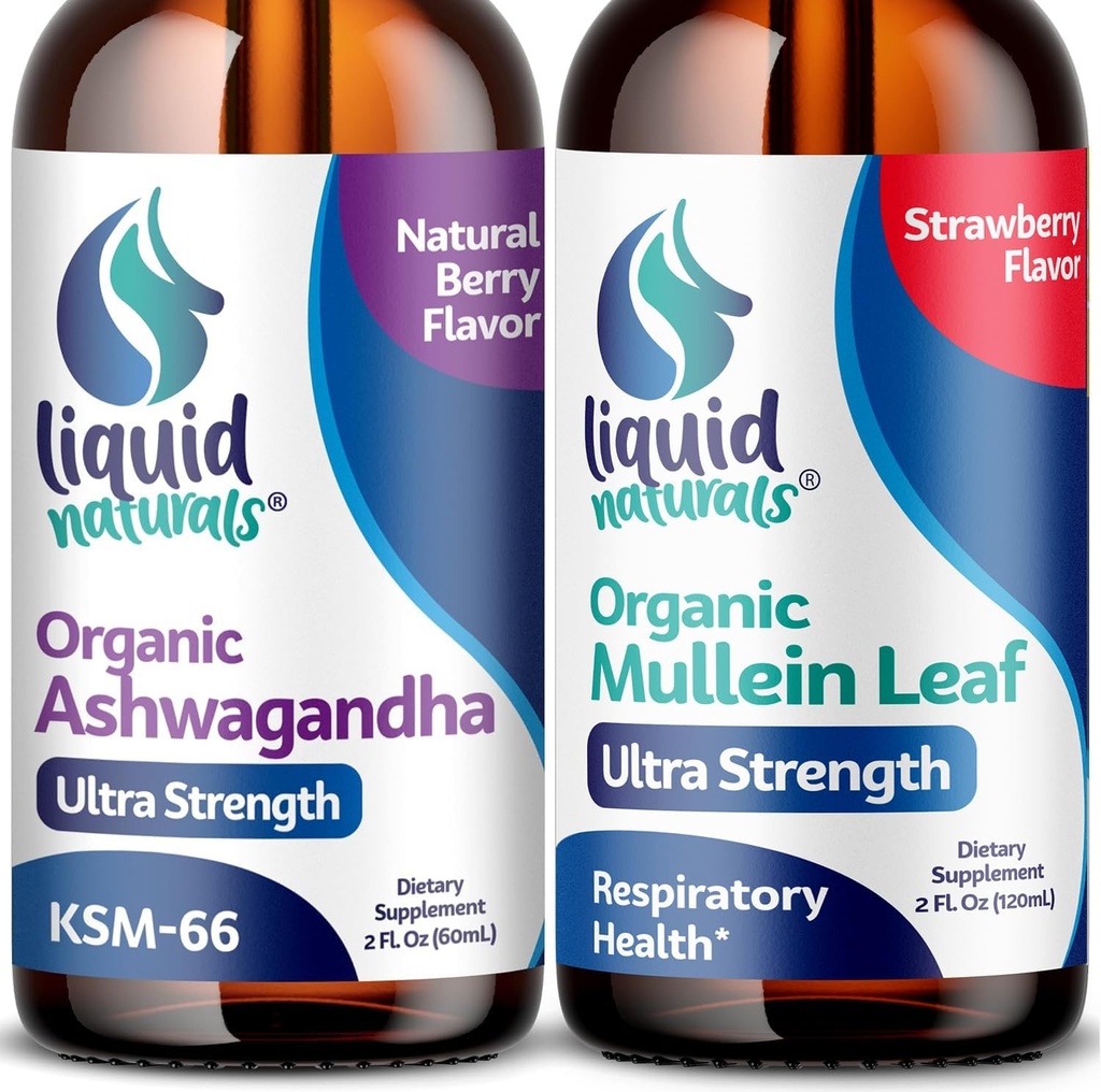 Velvære LABSRX Mullein Leaf Drops for Lungs, 2 Fl. Oz - Ashwagandha Drops 2000mg