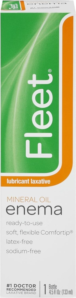 Fleet Laxative Mineral Oil Enema for glutensyre, 4,5 Fl Oz (pakke med 12)
