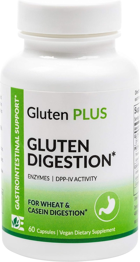 Gluten Digestiv Enzyme - Digestiv støtte - Supplement for Digesting Gluten - Gut Helse Support & Nutrient Absorpsjon