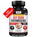 Kaya Naturals Oxy Burn - termogene urteformel for aktiv living - ikke-GMO og glutenfri - 180 greve