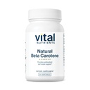 Vital Nutrienter Naturlig Beta Caroten 25 000 IU Forkursor til vitamin A | Høy-Dose Antioksidant | Visjon, Hud og Helse Støtte | Gluten, Dairy, Soya Gratis | 90 Softgels