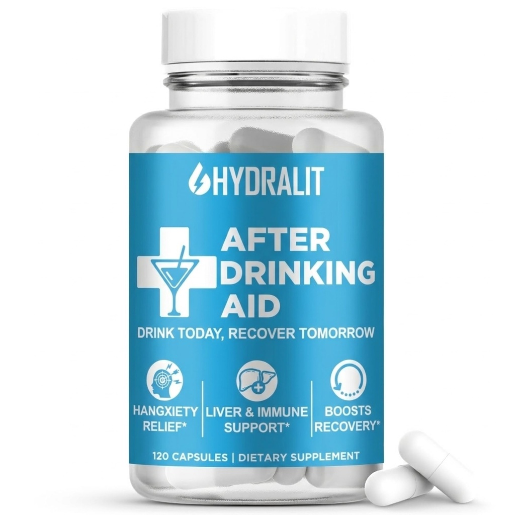 Etter å ha drukket Aid Supplement Pre Game Party Piller Electrolytes Hydration DHM Melke Thistle Weekend Recovery Vitaminer Relief Formula Bedre morgener Alkohol Lever Helse Støtte 120 Kapsler