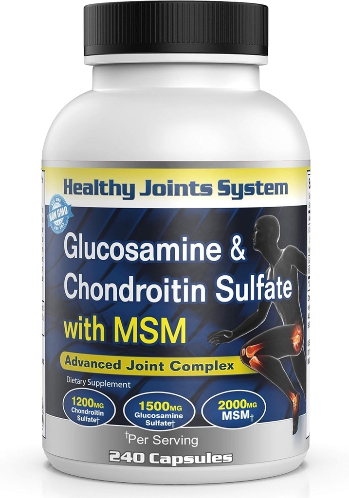 Advanced Mobility & Flexibility Support Formula med glukosamin, Chondroitin & MSM – 240 kapsler for aktiv livsstil og daglig velvære