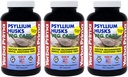 Yerba Prima Psyllium Huss Veg Caps - 180 greve (Pack of 3) - Vegansk, ikke-GMO, Glutenfri, Colon Cleanser, Daily Fiber Supplement for Gut helse og regelmessighet