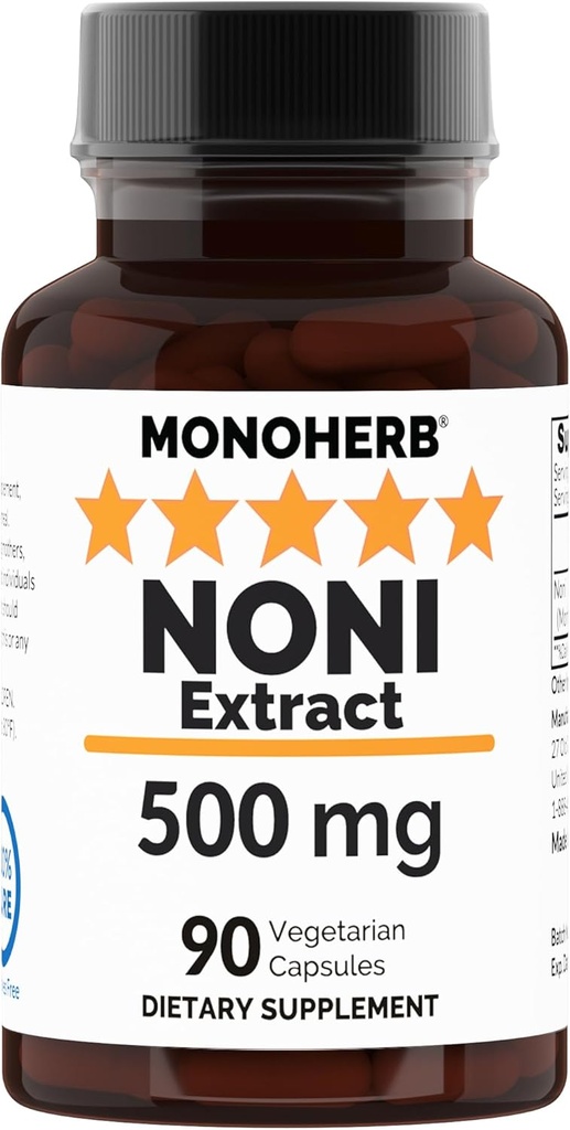 NONI Extract 500 mg - 90 Veg Kapsler - Morinda Citrifolia - 90 Serveringer