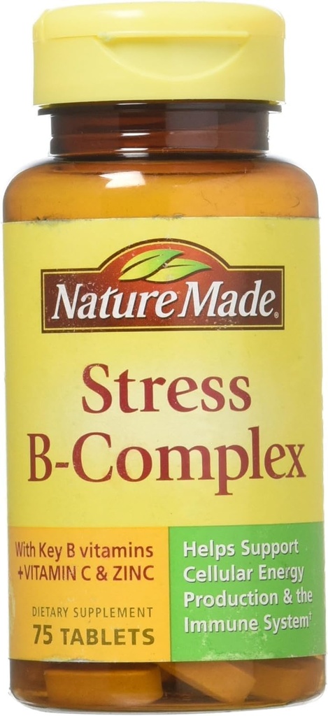 Naturen laget stress B kompleks med sink størrelse 75ct (pakke på 2) 150 ct Totalt