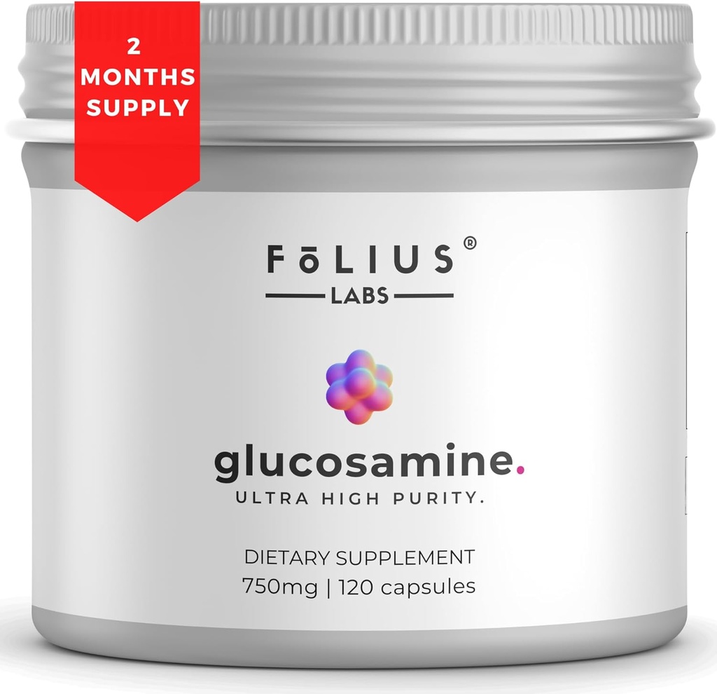 Glukosminsulfat Kaliumkloride 750 mg for sunne ledd, bein og kartilasje — felles støtte supplement for menn og kvinner (120 kapsler)