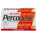 Percogesic Extra Styrke Acetaminophen & Diphenhydramin Smerte Reduksjon, Rask-Aspirin-fri Feber Reduser & Antihistamine, 60 greve