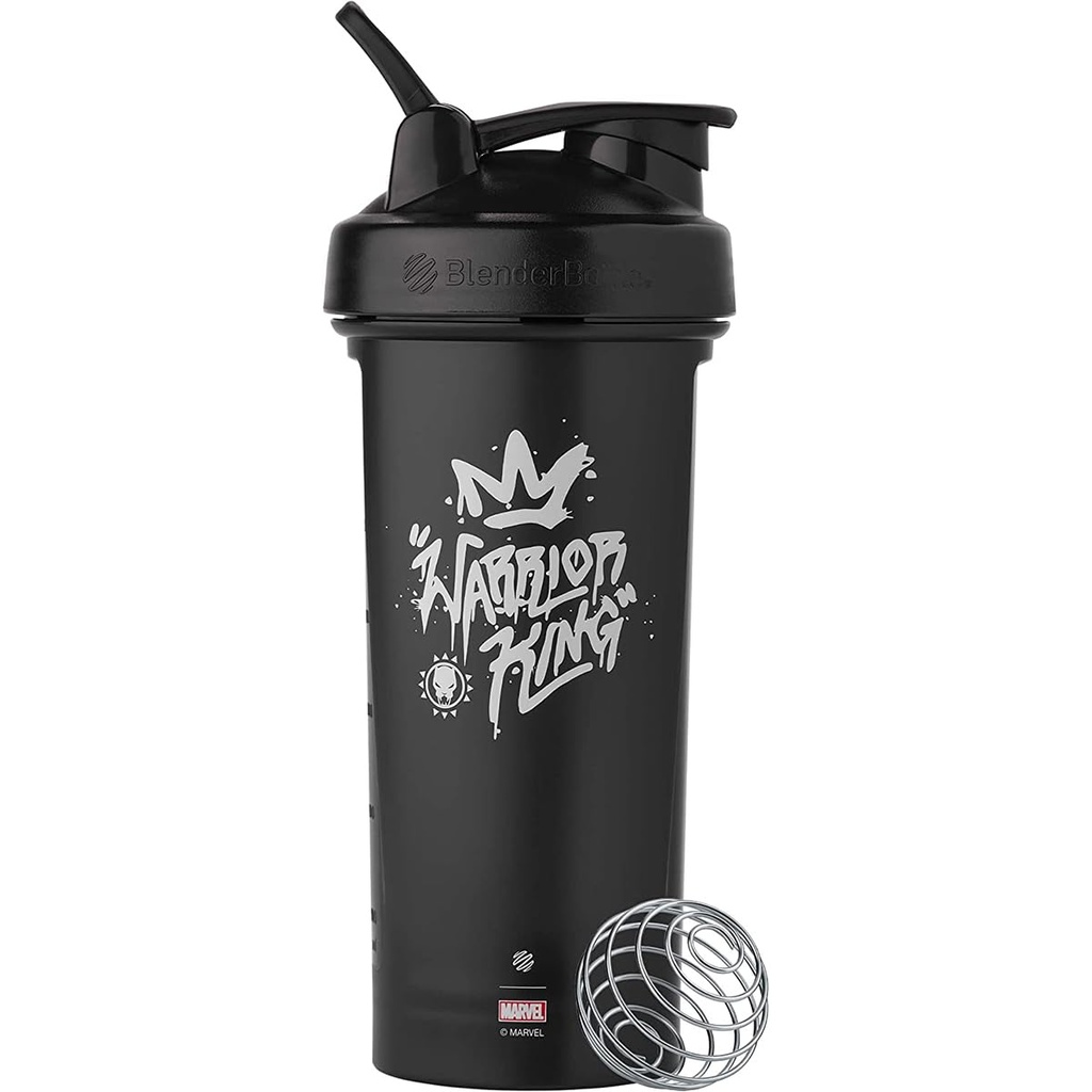 BlenderBottle Marvel Classic V2 Shaker flaske Perfekt for proteinshakes og pre trening, 28-Ounce, Warrior King
