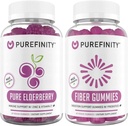 PUREFINITY Fiber + Elderbær Gummies Bundle (Inulin FOS Prebiotic Fiber Gummies + Dobbel styrke Elderbær Gummies med sink & vitamin C)