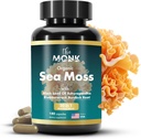 Organic Irish Sea Moss Capsules - Advance Formula, Raw Wildcraft Seamoss Supplement med Bladderwrack og Burdock Root - 180 piller - laget i USA