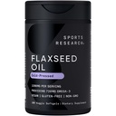 Idrettsforskning Vegansk Flaksfrø Olje (1200mg) Herbal Supplement med plantebasert ALA Omega 3 - Vegansk sertifisert og ikke-GMO Verifisert - Gluten, Soya & Carrageenan Gratis (180 Veggie Softgels)