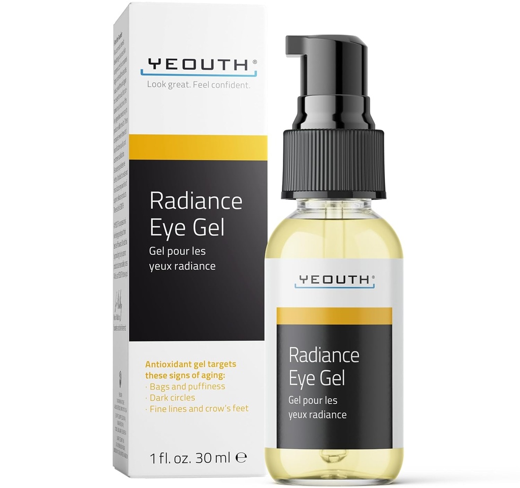YEOUTH under øyet Gel med hyaluronsyre, hudpleie mål utseendet av puffiness, mørke sirkler og under øyeposer, revitalizing Hydrating Hudpleie 1oz