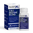 SleepXL Sleep Supplement Non-Habit-Forming Formula - Fall Sove raskere og søvn lengre - 5 nøkkelingredienser inkluderer Melatonin, L-Theanine, Kamille, Magnesium og vitamin B6 (60 kapsler, 30 serveringer)