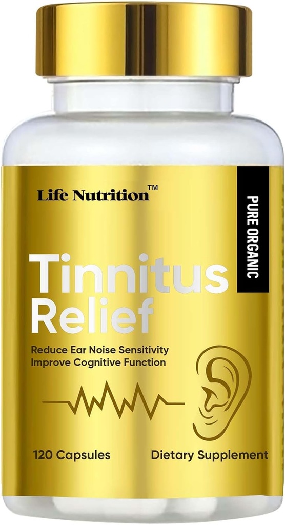 Liv Ernæring 1200MG Tinnitus Relief for ringing ører,OTC Flavonoid øre Helse Vitaminer,Bioflavonoider & vitamin C,120 kapler