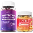 Sukker Free Resveratrol Gummies 1500mg + CoQ10 200mg 100mg fylte gummer med magnesium støtte sunn aldring og lang tid