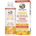 MaryRuth Organics | Liposomal Turmeric & DHA | Curcumin | Ginger Root Oil | Algal DHA & Vitamin E | Kognitiv funksjon | Mood Support | Joint Health | Flytende Supplement | 15,22 oz