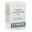 Cypress Pharmaceutical Ferrous Fumarate 324 tabletter, bokset, 100ct