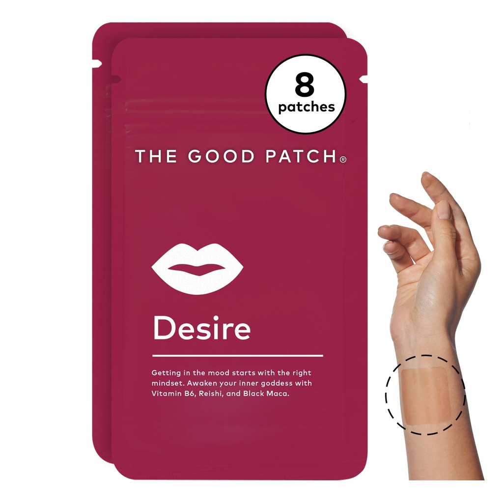 Den gode Patch Ønsker Seksuell velvære Patches, Få i humøret, Naturlig med vitamin B6, Reishi, Svart Maca, Plant Drevet Wearable Wellness, Botanisk og Vitamin (8 Total Patches)