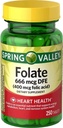 Spring Valley, Folinsyre 400 MCG, 250 greve