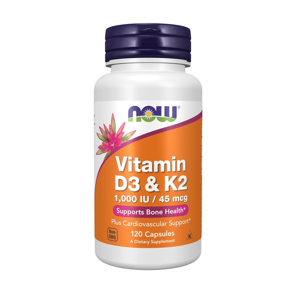 NU Matvarer Vitamin D-3 & K-2 - 120 Veg Kapsler