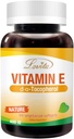 Lovita Vitamin E 400 IE Softgels, Naturlig 268 mg (som D Alpha Tokopherol), Vegan for sunn hud, hår, negler og immunsystem støtte, 60 vegetariske softgels