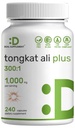 Tongkat Ali Extract 300:1 med Horny Goat Weed 1.100mg – Indonesisk Longjack Eurycoma Longifolia Root – Ekstra styrke Herbal Supplement for energi